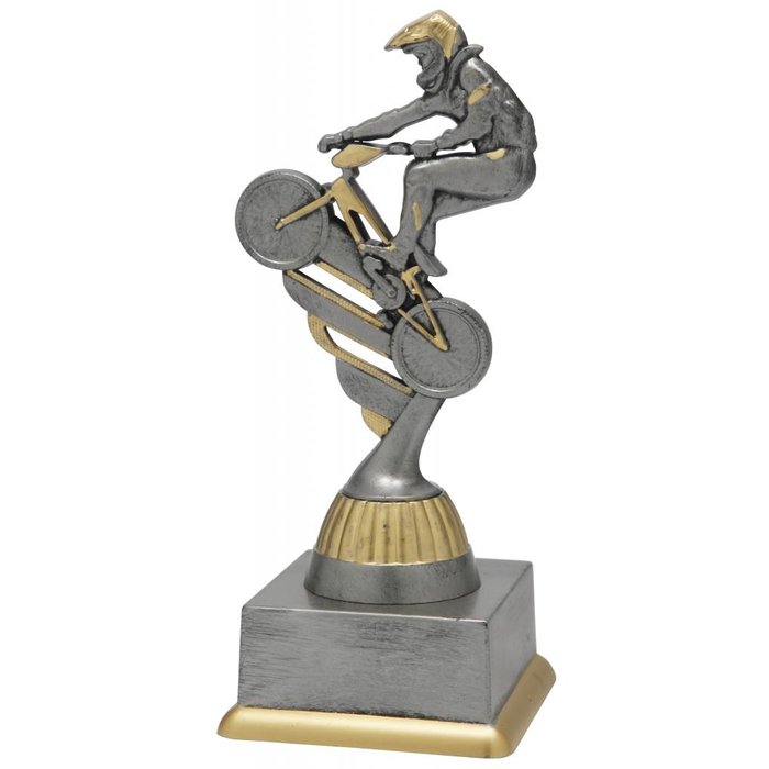 BMX trofee antiek grijs-goud