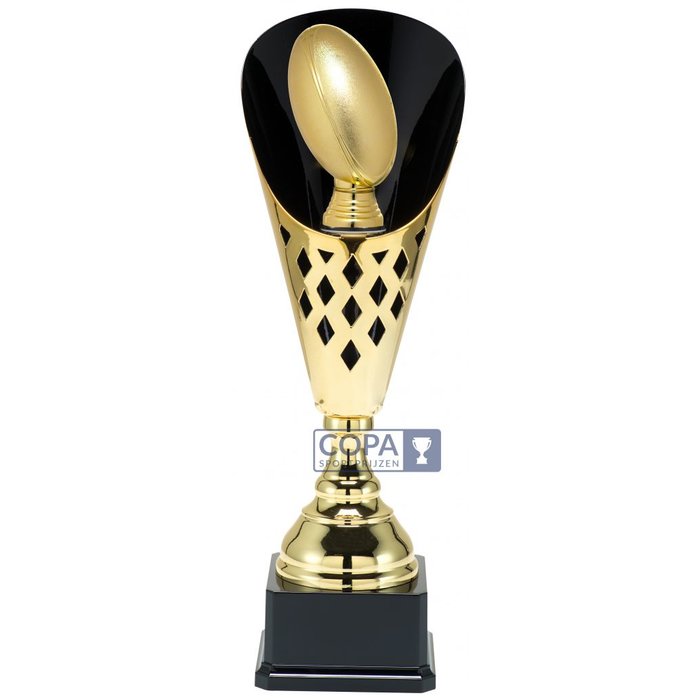 Rugby beker metaal  Goud