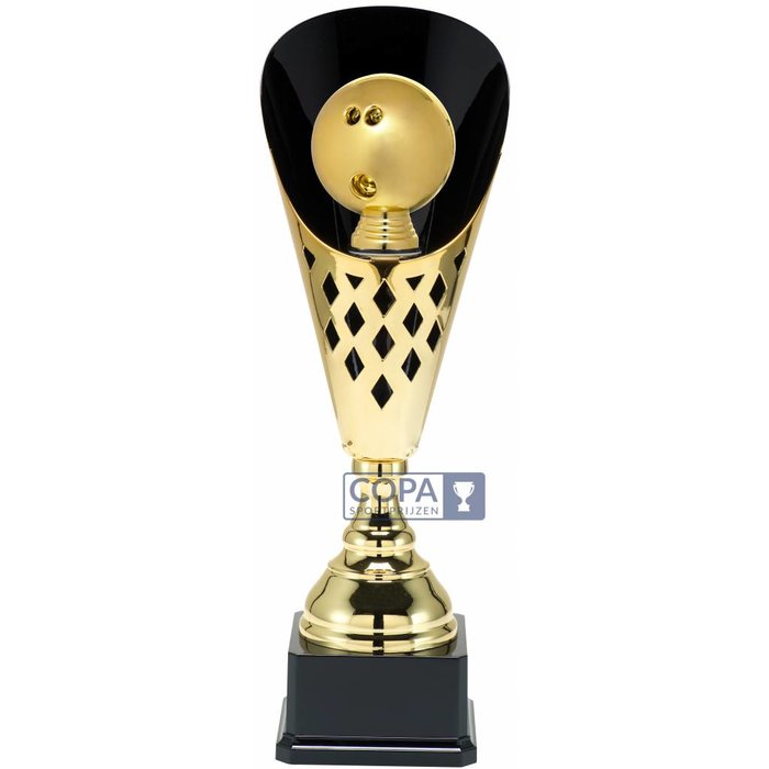 Bowling beker metaal Goud