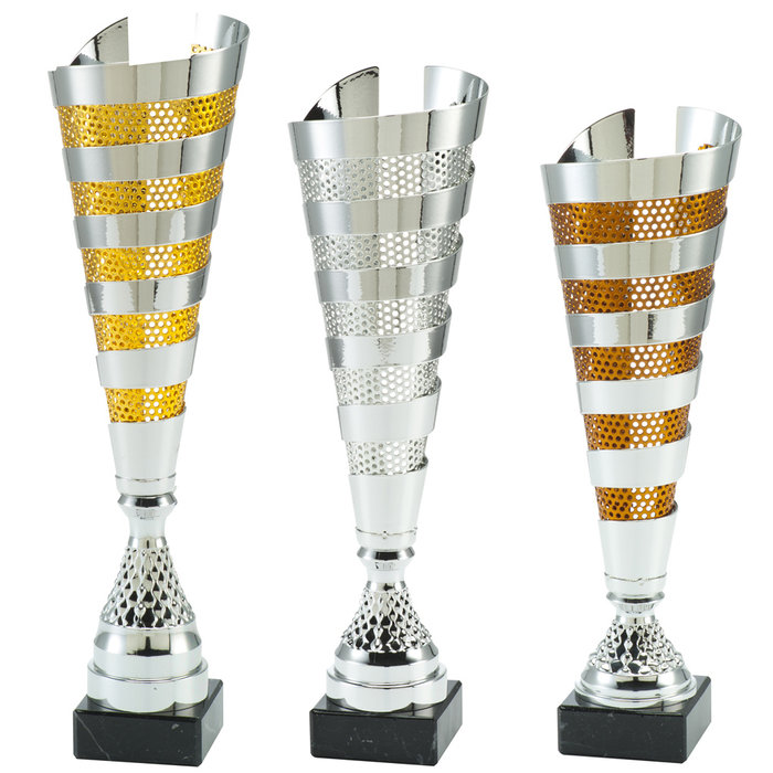 Luxe bekers Goud,zilver en brons