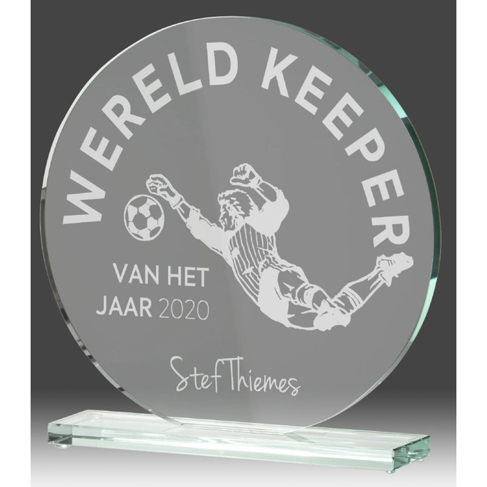 Glazen standaard trofee