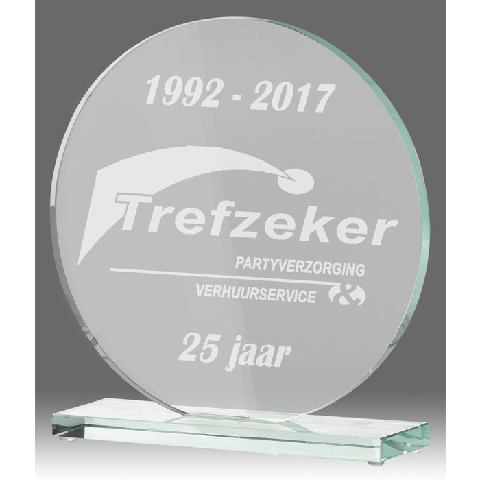 Glazen standaard trofee