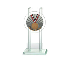 Glazen trofee "Well Done"