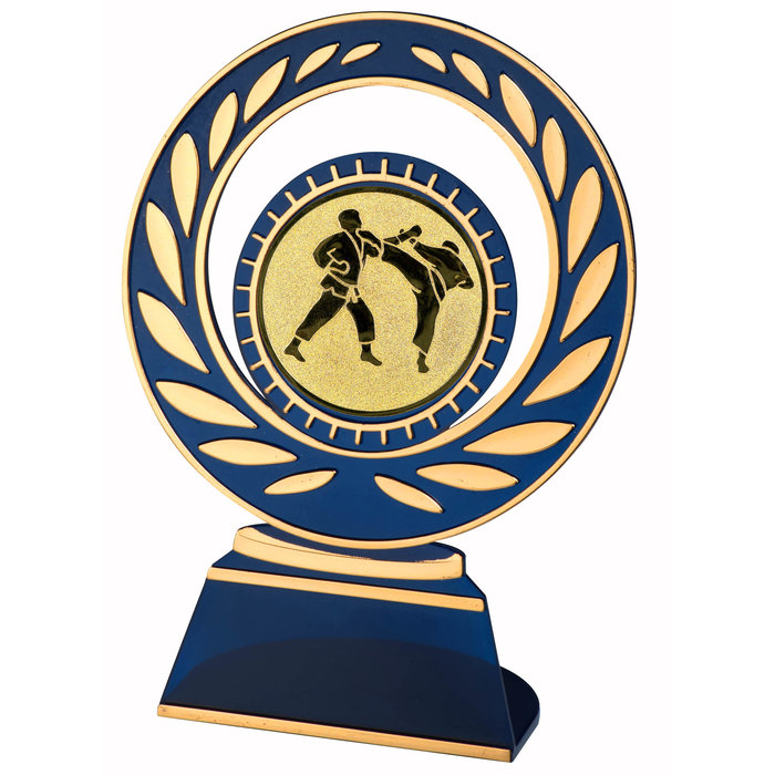 Standaard kunststof blauw/goud