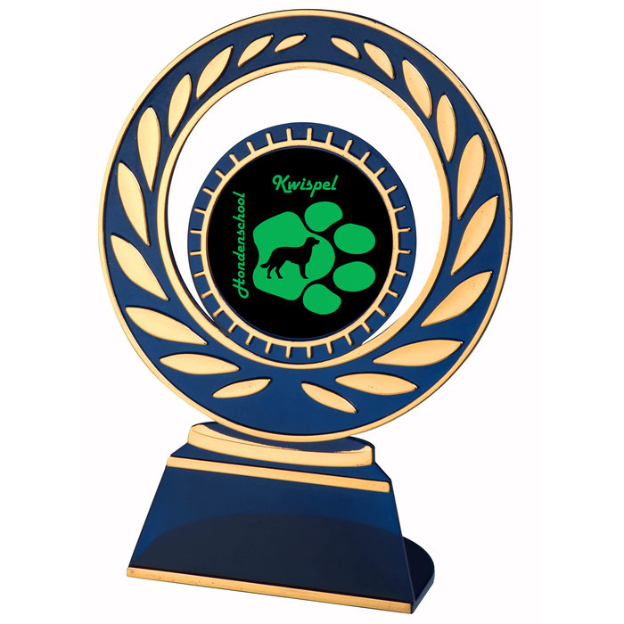 Standaard kunststof blauw/goud