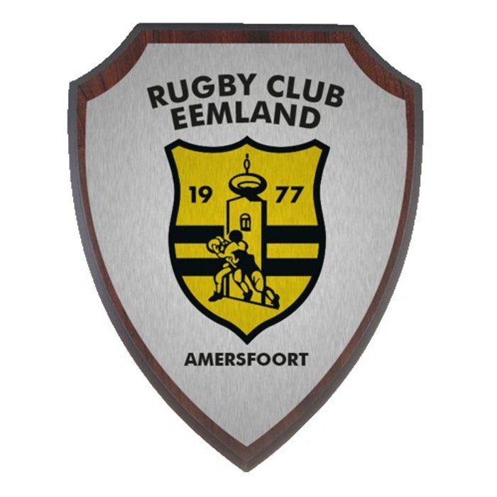 Houten plaquette met opdruk