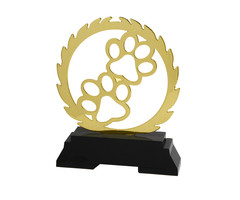 Metalen hondentrofee 15 × 18,5 cm