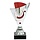 Voetbal beker zilver/rood