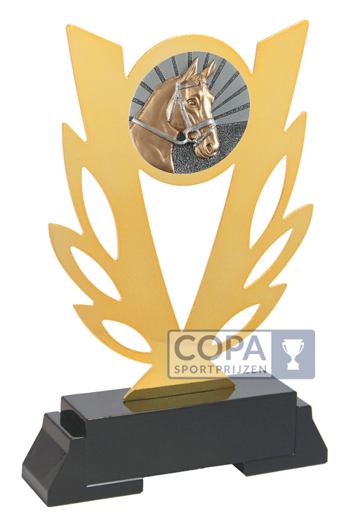 Uitdrukking schroef rietje Paarden trofee Goud/Zilver/Brons - Copa sportprijzen