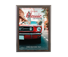 Plaquette met kleuren opdruk