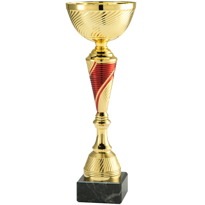 Bekers goud met rood accent