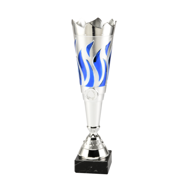 Trofee zilver/blauw