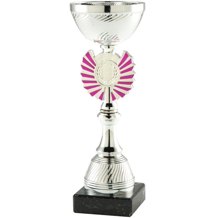 Beker zilver/roze