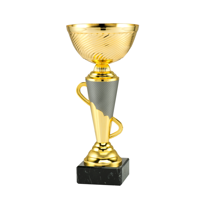 Beker goud met zilvergrijs
