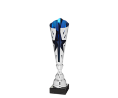 Trofee zilver/blauw