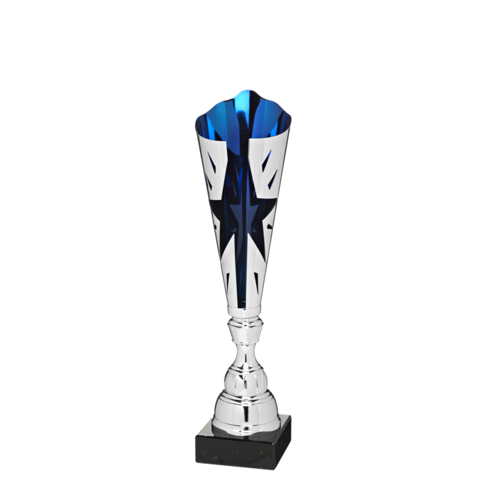 Trofee zilver/blauw