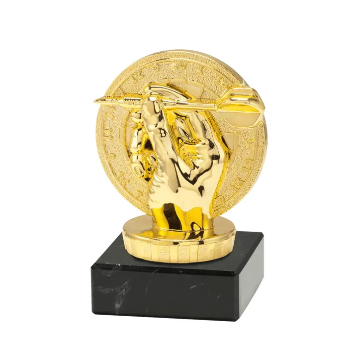 Dart figuur op marmer