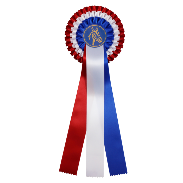 Paardenrozet rood- wit- blauw