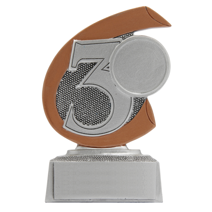 Trofee resin neutraal 1,2,3