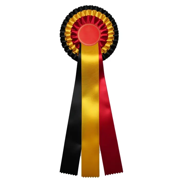 Rozet zwart-geel-rood