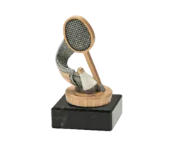 Resin badminton figuur op marmer