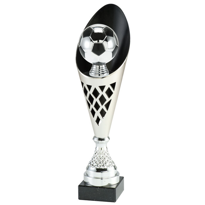 Voetbaltrofee met 3D voetbalfiguur 35–39 cm