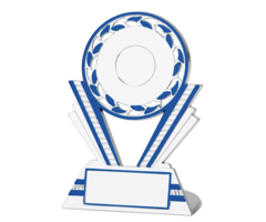 Trofee  zilver-blauw