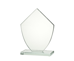 Glas trofee diamant vorm