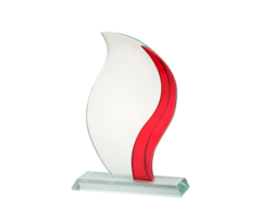 Glas trofee  flame shape