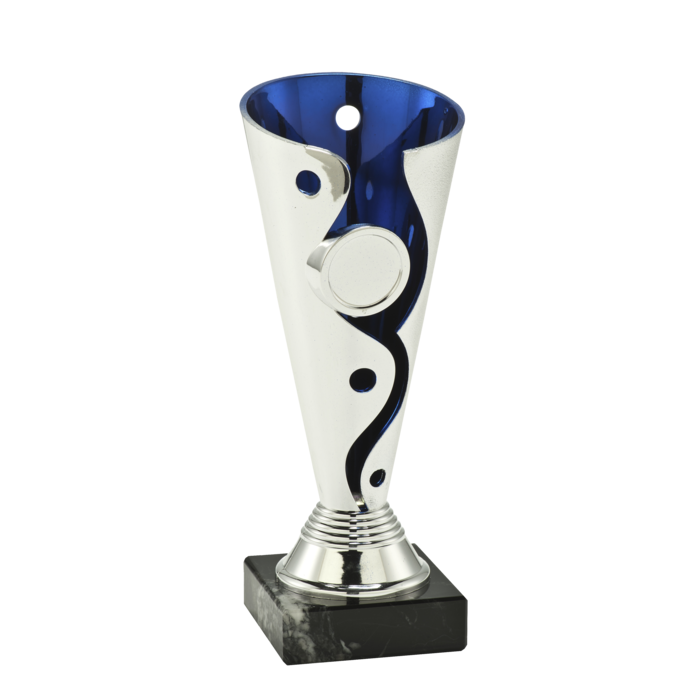 Trofee zilver/blauw
