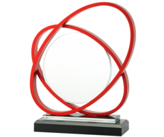 Luxe glas rood / transparant