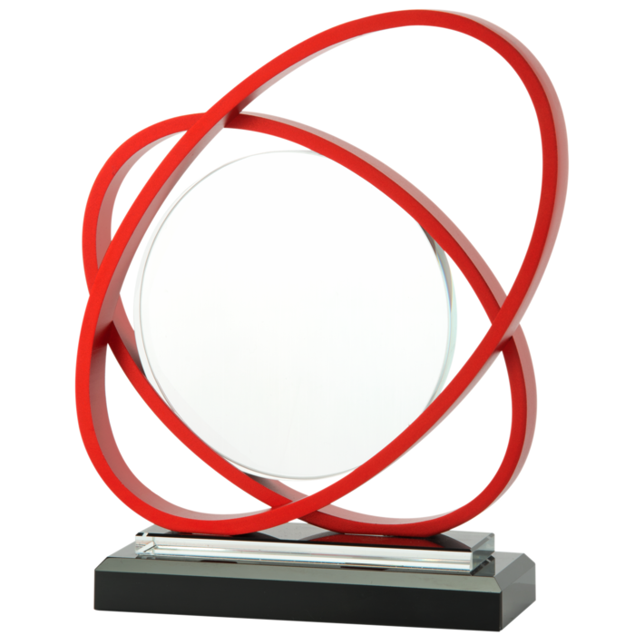 Luxe glas rood / transparant