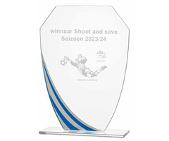 Glas trofee inclusief graveren