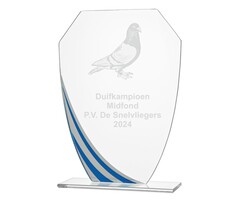 Glas trofee Duif