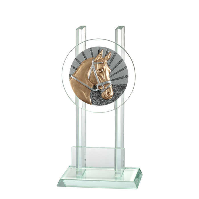 Glazen trofee paardensport
