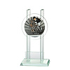Glazen trofee springruiter