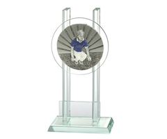 Glazen trofee jeu des boules (vrouw)