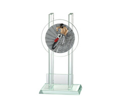 Glazen trofee motorcross