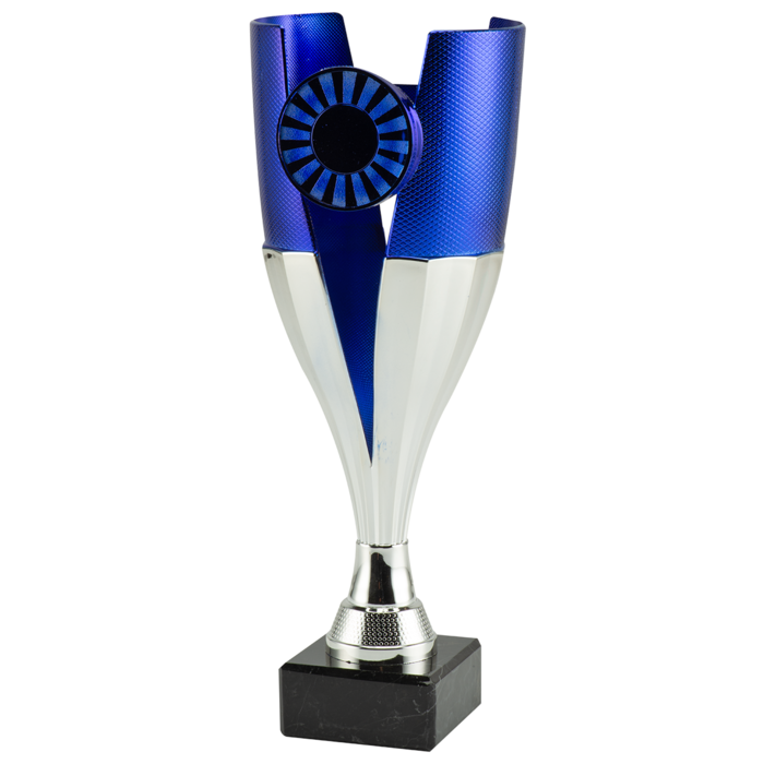 Trofee zilver-blauw