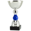 Beker zilver - blauw