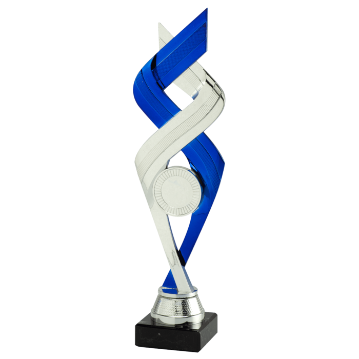 Trofee zilver-blauw
