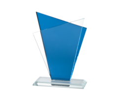 Glas blauw/transparant