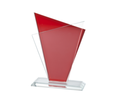 Glas rood/transparant