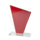 Glazen trofee met rood en Transparant
