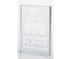 Glas standaard rechthoek incl. gravure