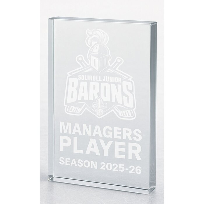 Glas trofee incl. Giftbox en gravure