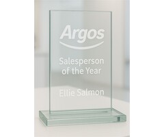 Glazen standaard laser gravure