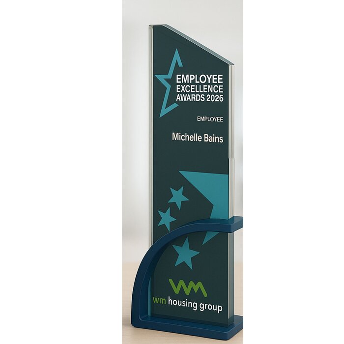 Glas trofee  full-colour bedrukking