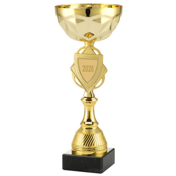 Beker goud met shildje