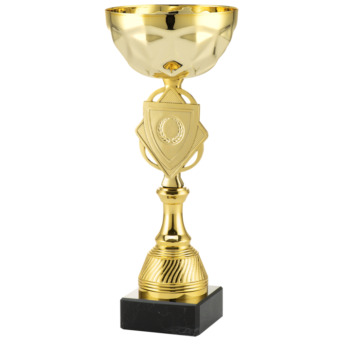 Beker goud met shildje